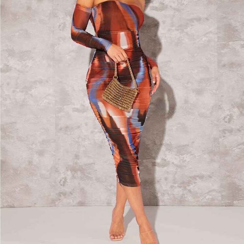 Elegant Multicolor Bodycon Dress